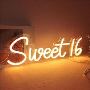 Sweet 16 Sixteenth Birthday Quinceanera Celebration Party Warm White Neon LED